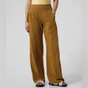 Athleta Nolita Wide Leg Pants in Brass Yellow